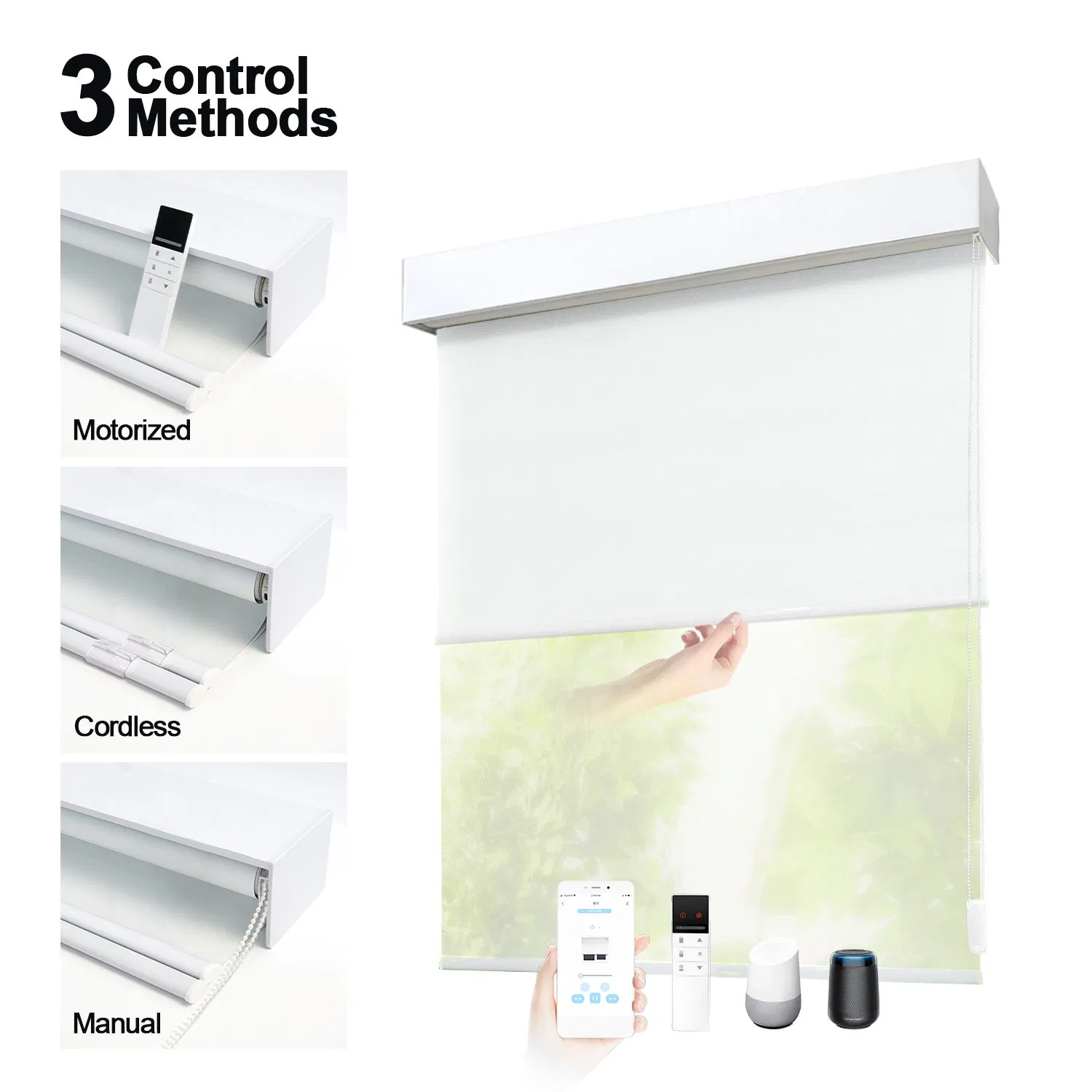 Sisheng Customized OEM/ODM Cordless and Electric Operation Double Layer Curtain for Indoor with Hot Sale Fast Delivery Wholesale Great Quality