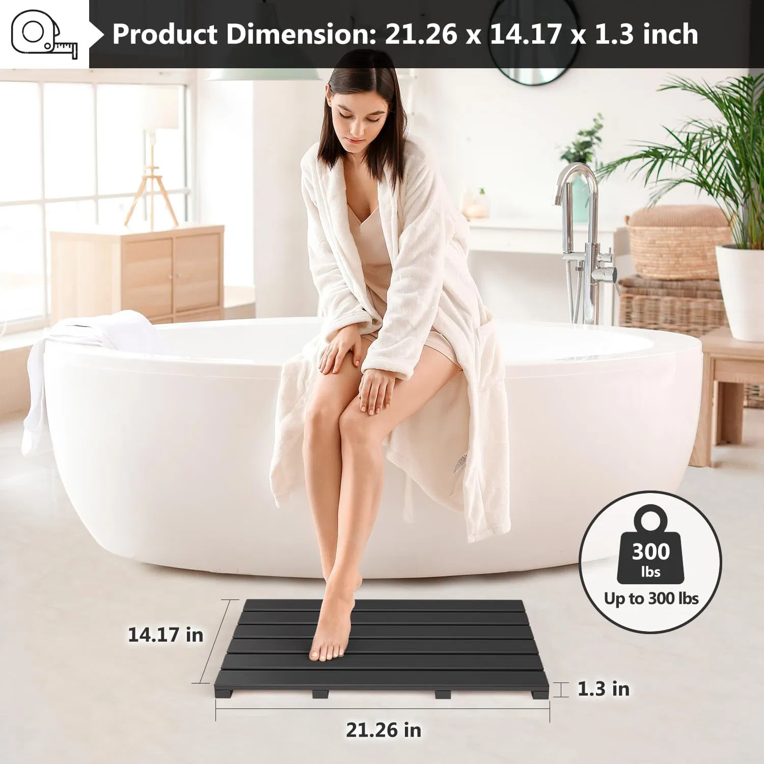 Bamboo Bath Mat for Household Use