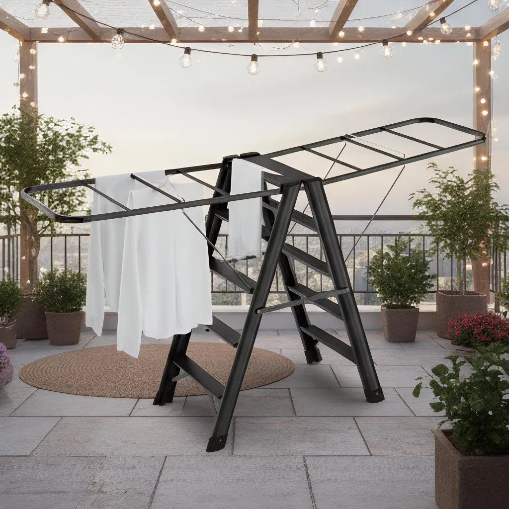 High Quality Space Saving Folding Ladder Portable Telescopic Balcony Ladder