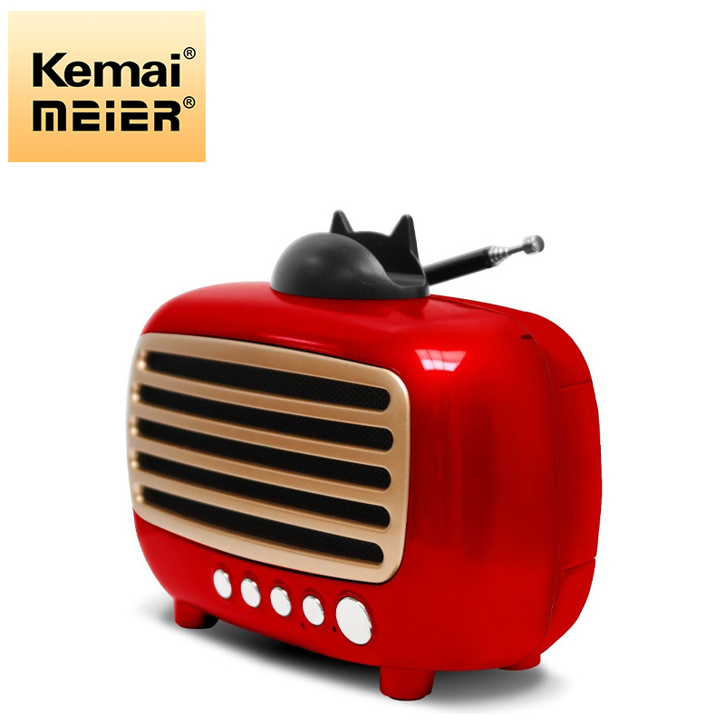 Meier M-V17bt Portable 3-Band Am FM Sw Radio, TF Card and MP3 Player, Rechargeable Speaker Bluetooth Cartoon Cell Telephone" Hands-Free" Function Recording