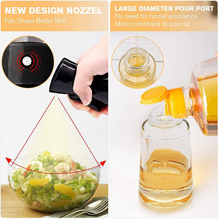 Oil Control Spray Pot Kitchen Glass Oil Leakage Proof Atomized Spray Bottle Household Kitchen Tools