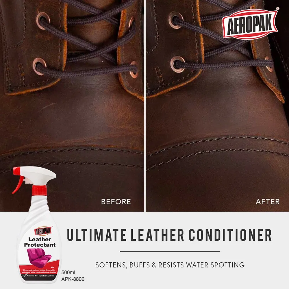 Aeropak 500ml Bottle Genuine Leather Care Protectant Anti-Fading Leather Protectant Leather Polish Serum Spray Conditioner