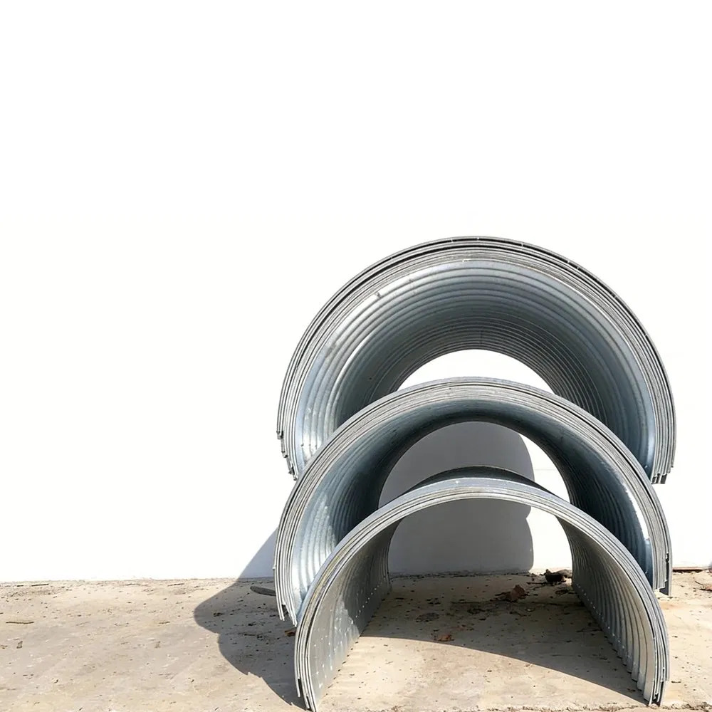 Nestable Semicircular Corrugated Metal Pipe
