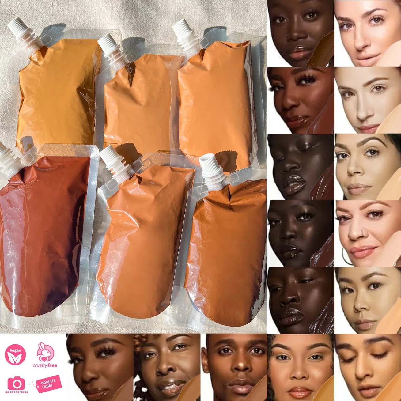 OEM/ODM Factory Price Vegan Liquid Foundation Free Sample