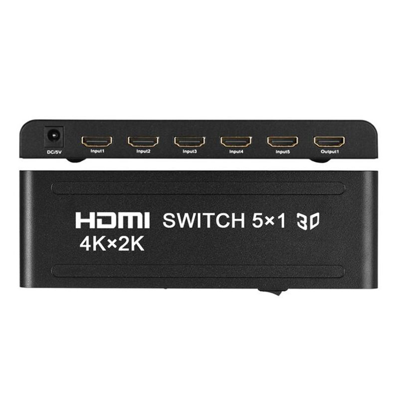 HDMI-коммутатор 5x1, переключатель 5 входов на 1 выход