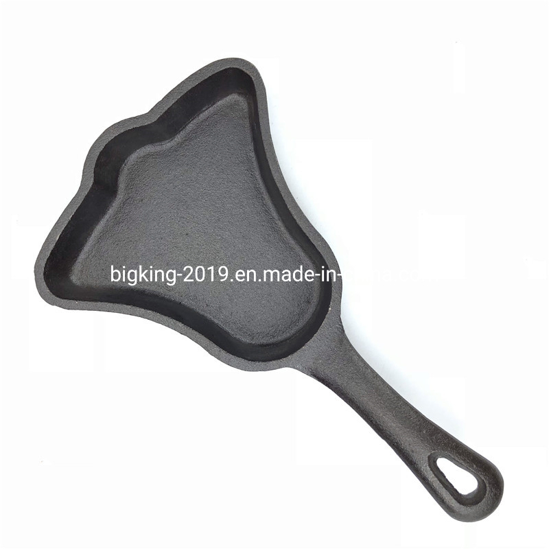 Novel Pre-Seasoned Cast Iron Mini Tree Shaped Fry Pan for Home Kitchen Use