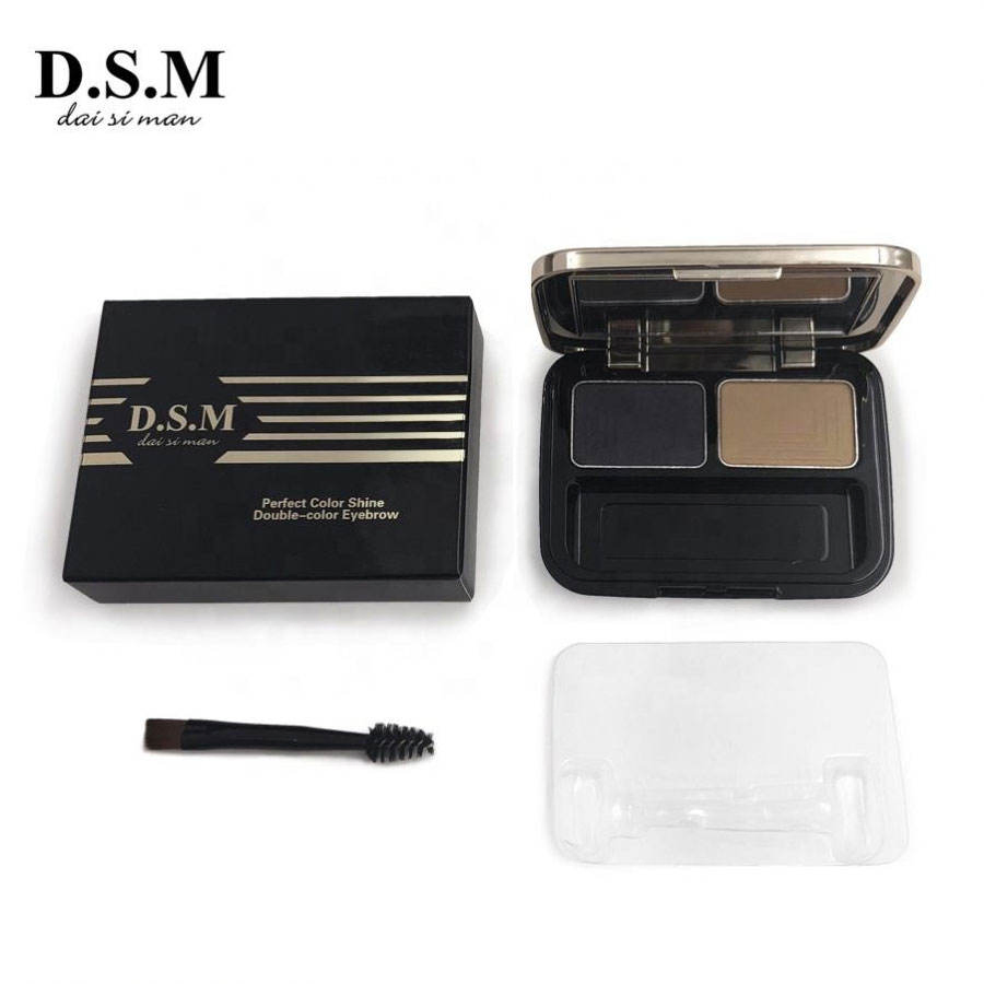 Dsm Dual-Ended Angled Tip Brush High Pigment Mineral Eyebrow Powder