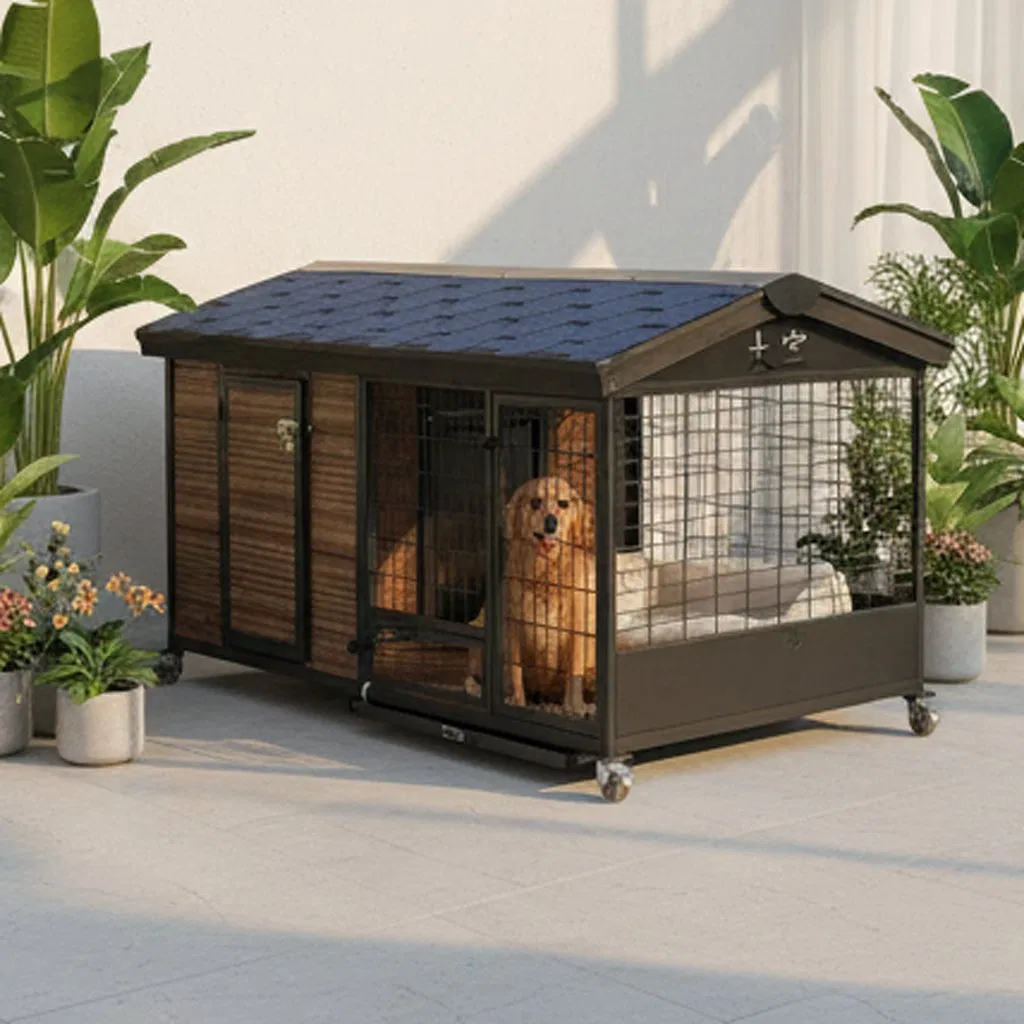 Odor-Control Solid Wood Dog House for Easy Maintenance
