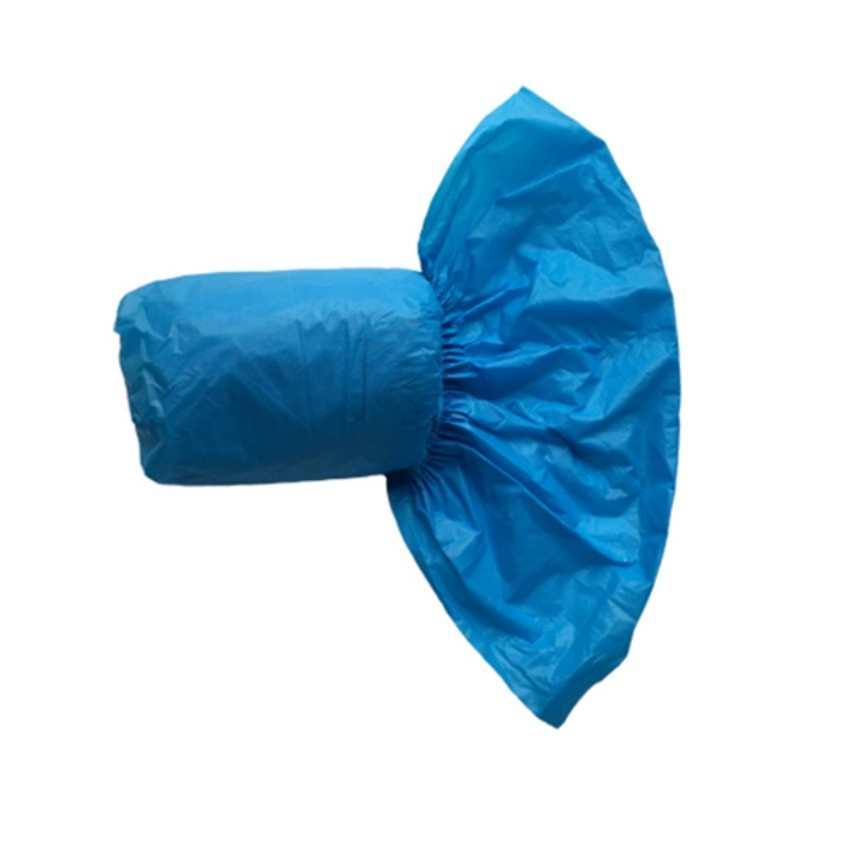 Disposable Waterproof CPE Plastic Anti-Slip Blue Safety Protective Overshoes for Medical Laboratory & Industrial Use