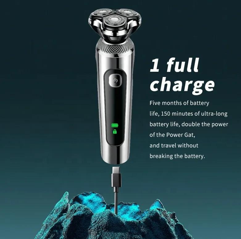 Electric Shaver Dry Wet Shavers Triple Blade Men's Beard Trimmer Home Use 3 in 1 Shaving