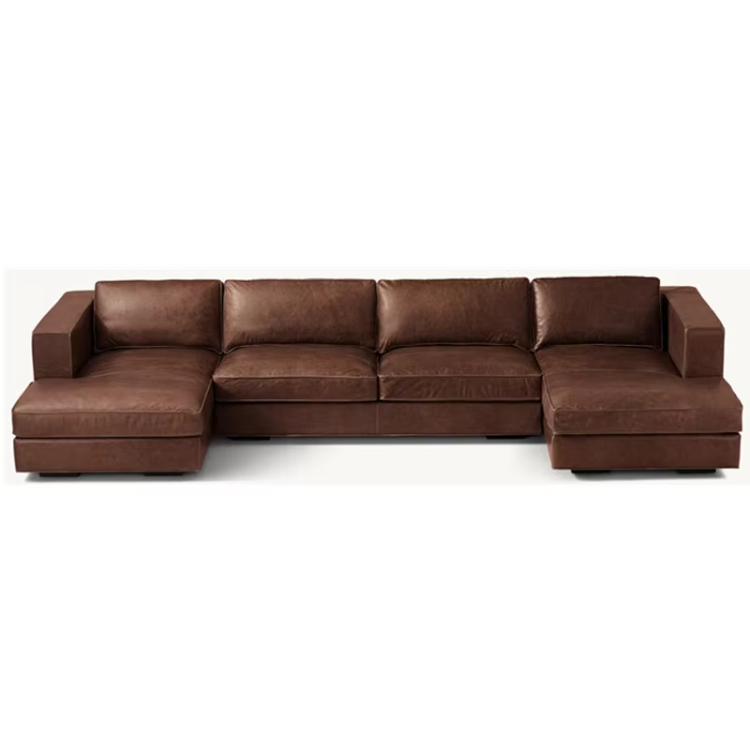 Мебель для гостиной кожаная классика угловая