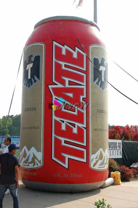 Customized Pattern Inflatable Advertising Can Coke Bottle, Creative Advertising Event Inflatable Shape Column