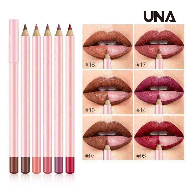 24 Colors Pink High Pigment Beauty and Personal Care Waterproof Long Lasting Wood Creamy Lip Liner Pencil Private Label