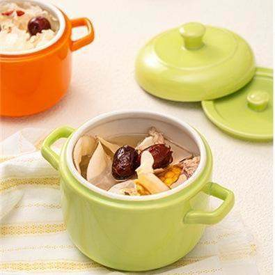 Household Ceramic Waterproof Stew Pot with Lid Health Jar