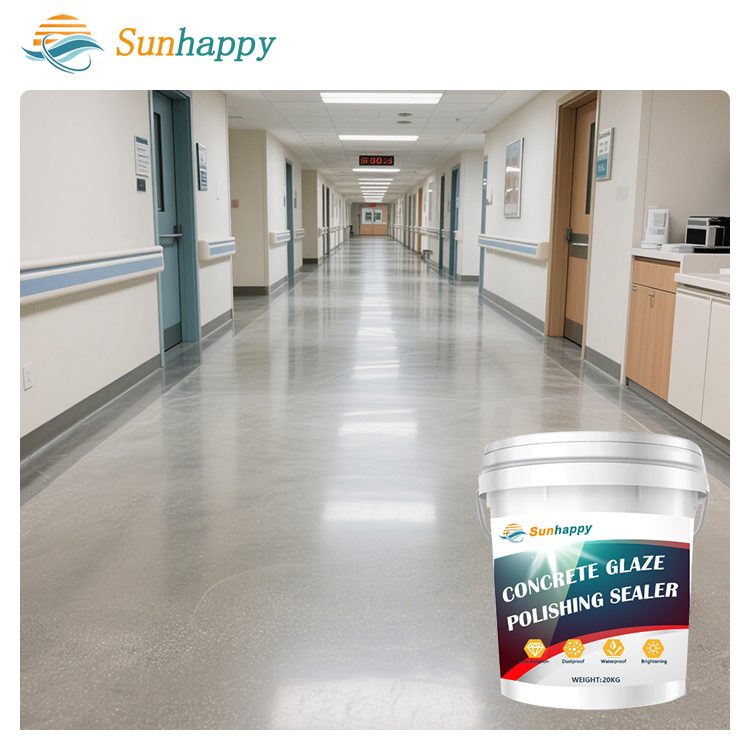 Impact Wear Scratch Resistant High Strength Hardness Cement Floor Brightener Solvent-Free Concrete Glaze Polishing Sealer