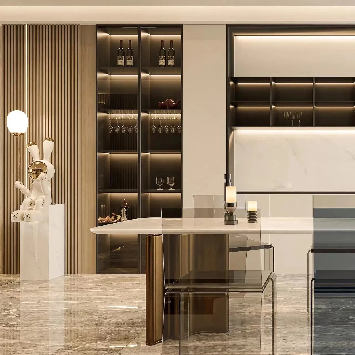 Factory Direct ceiling Wood Grating Wall Panels 3D WPC Panel 3D Wall Panel