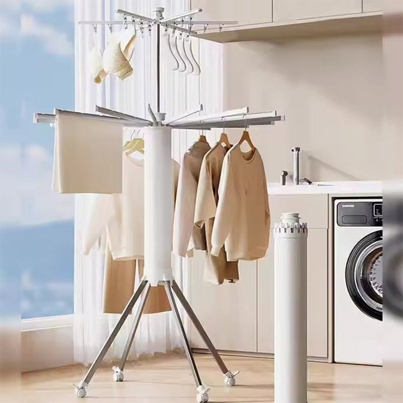 Octopus Clothes Drying Rack Foldable Standing Three Layers Outdoor Portable Laundry Cloth Hanging Drying Rack with Shoe Rack
