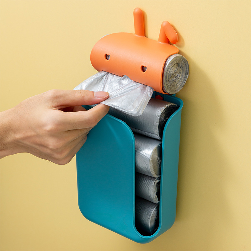 Wall-Mounted Simple Punch-Free Tissue Garbage Bag Kitchen Storage Box Wbb15903