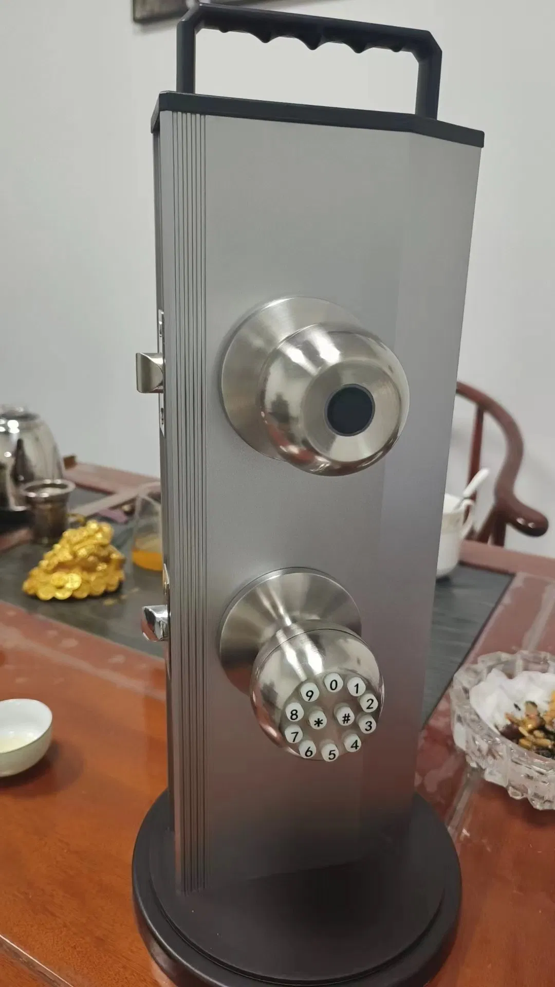 Matte Black Smart Door Knob Fingerprint Door Lock Smart Lock with APP Control Bluetooth Door Lock for Home