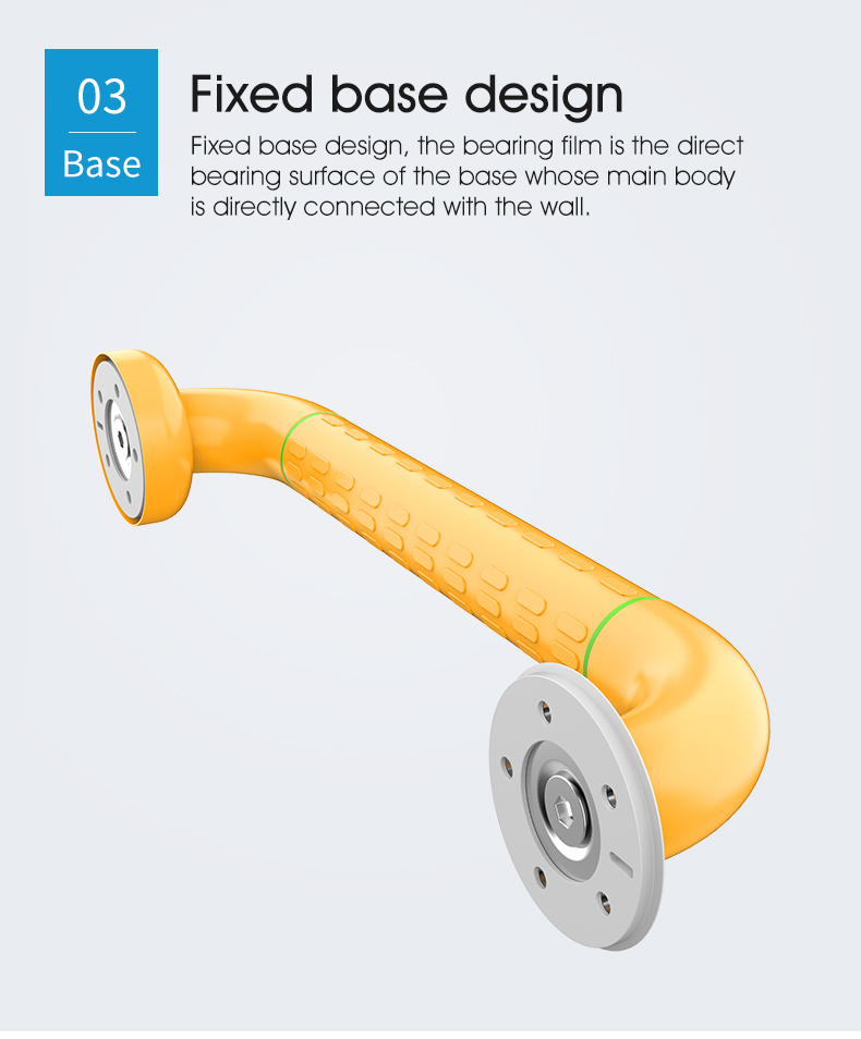 Sturdy Rust Proof Wall Mounted Handrail for Bathroom Shower Safety and Support Grab Bars