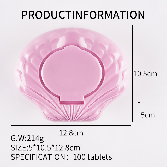 Wholesale Pink Shell Shape Cosmetic Private Label Makeup Remover Wet Wipes
