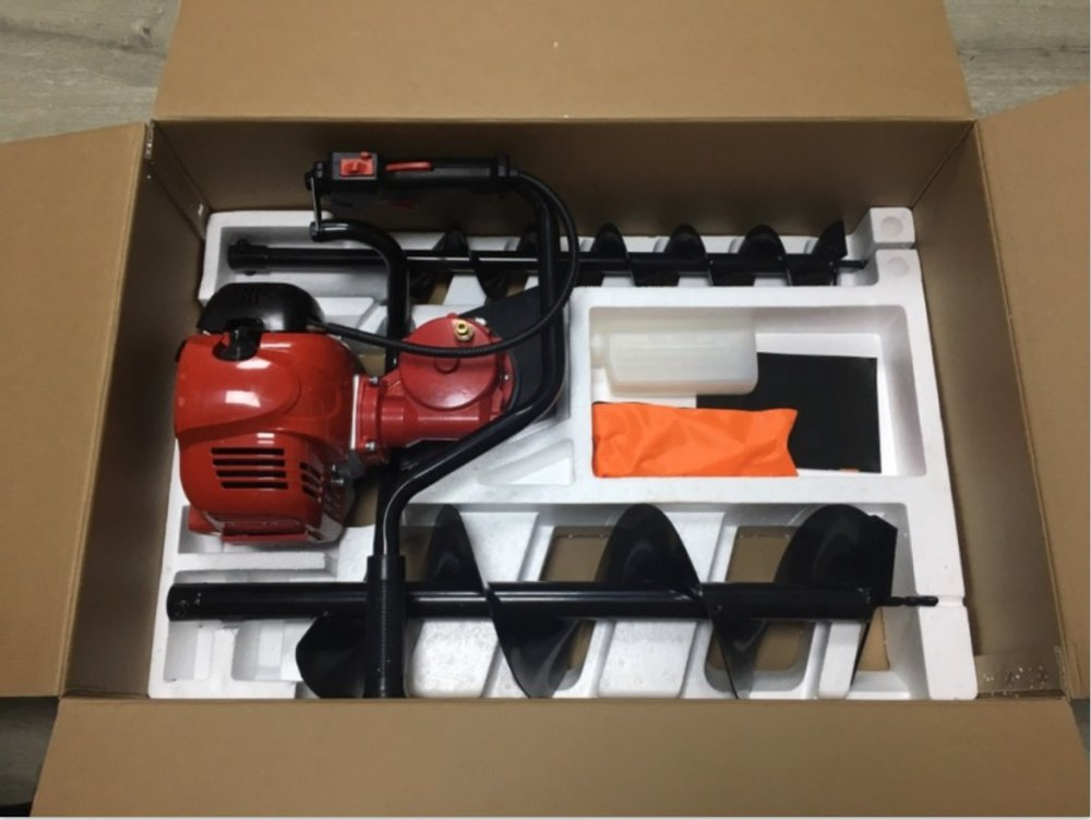 62cc Gasoline Earth Auger Drill Adjustable Depth & Angle for Effortless Garden Planting