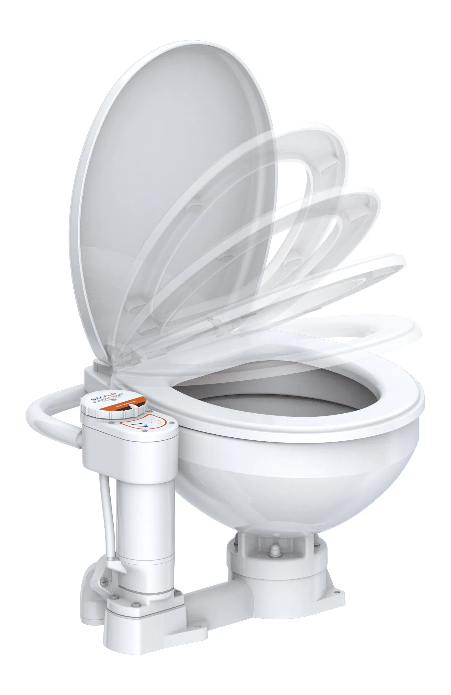 Seaflo Small White Ceramics Manual Toilet for Boat