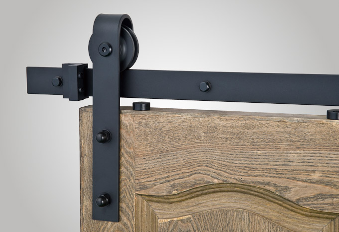 Black Barn Door Hardware Straight Strap Sliding Door Hardware