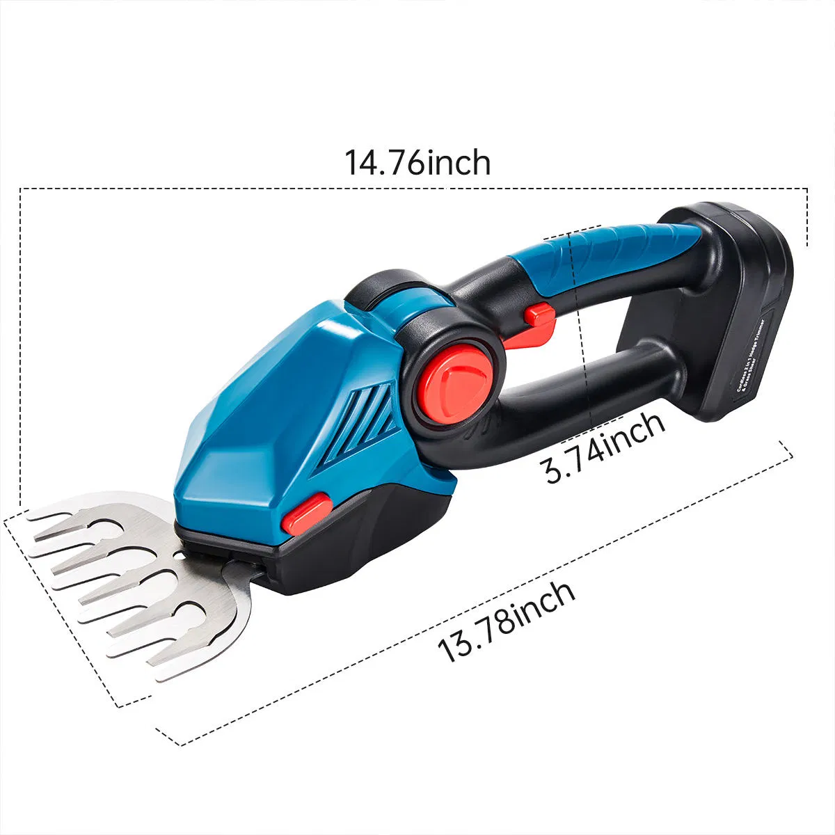 Cordless 21V Handheld Lithium Battery Hedge Trimmer for Lawn and Garden Pruning