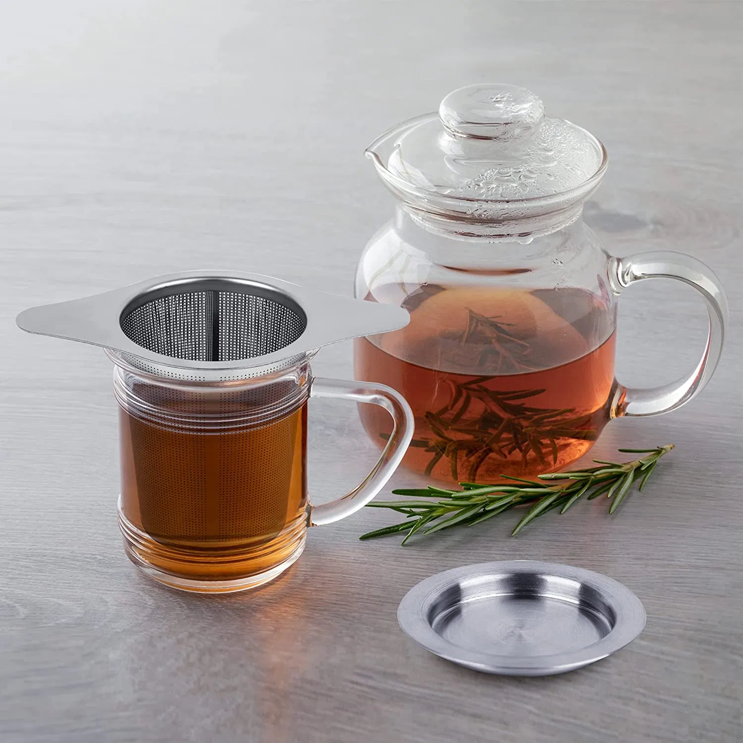 Stainless Steel Mesh Tea Infuser with Handle Household Reusable Coffee Strainers Metal Loose Filter Strainer Tea Steeper