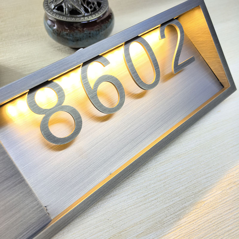 OEM ODM Modern Hotel Doorbell LED Doorplate with Dnd Mur Logo