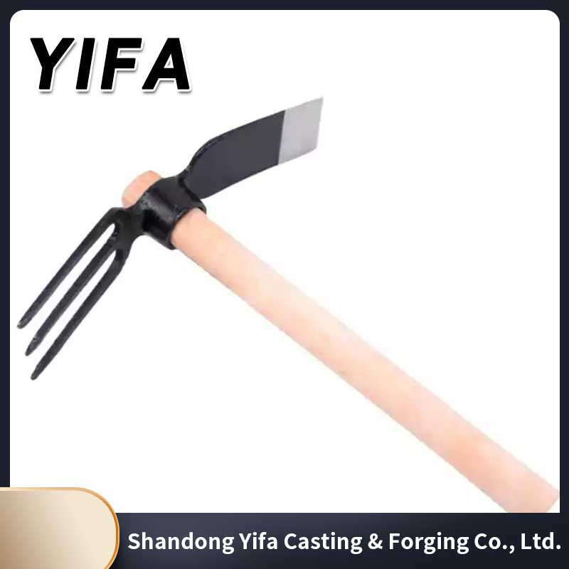 Factory Wholesale Portable Hand Tools Steel Head 3 Prong Digging Weeding Garden Fork Hoe