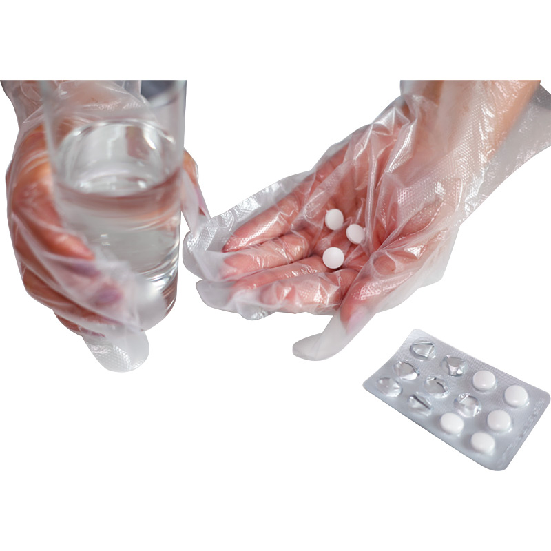Cheap Salon Clear Color Transparent Sanitary Plastic Disposable Clear Glove
