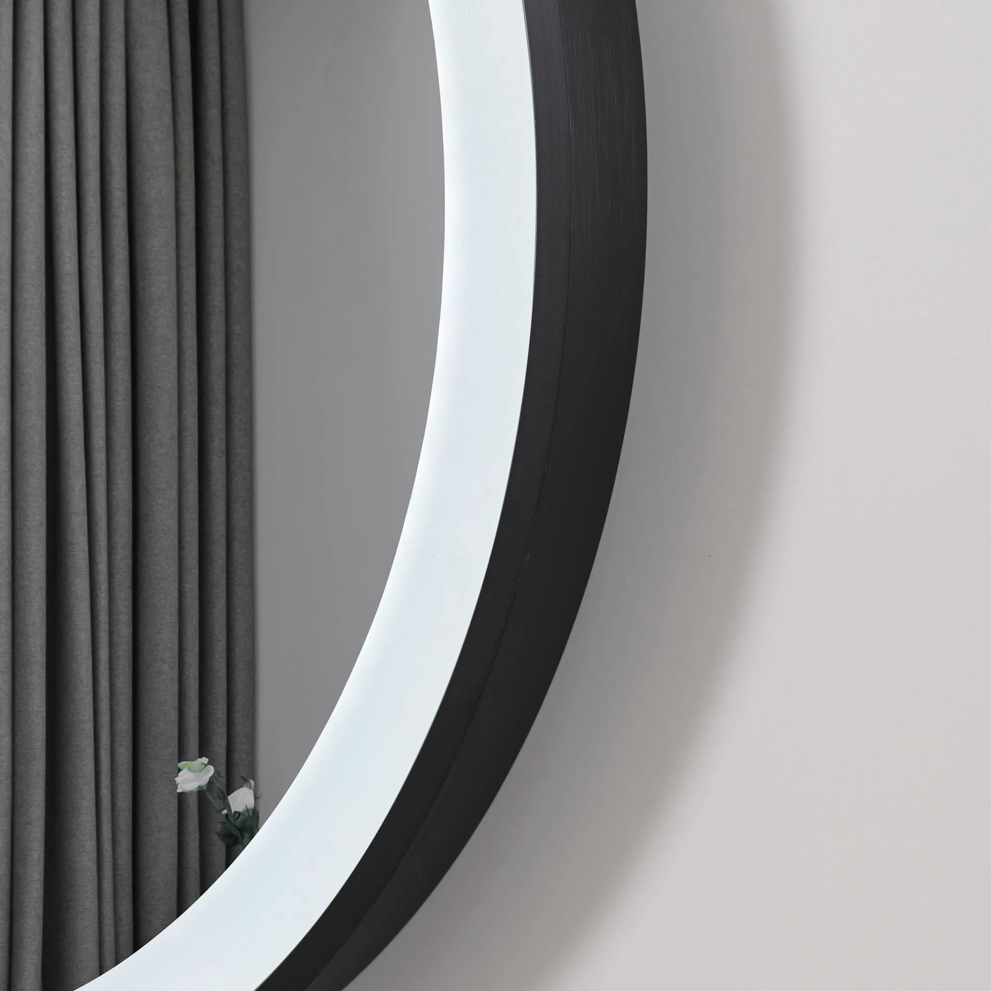 110X60 Racetrack High Quality Magnified Hotel LED Bathroom Mirror with Temperature Display