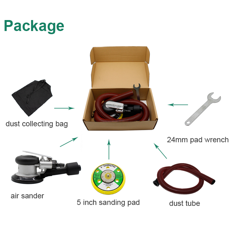 Пневматическая орбитальная шлифмашина для авторемонта