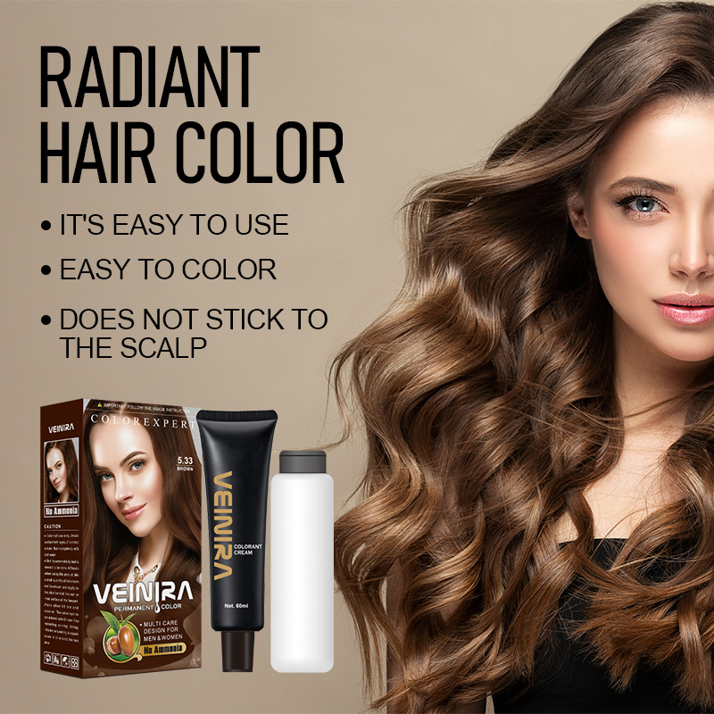 Veinira New Product No Ammonia Permanent Hair Color Cream for Salon Home Use Men Women