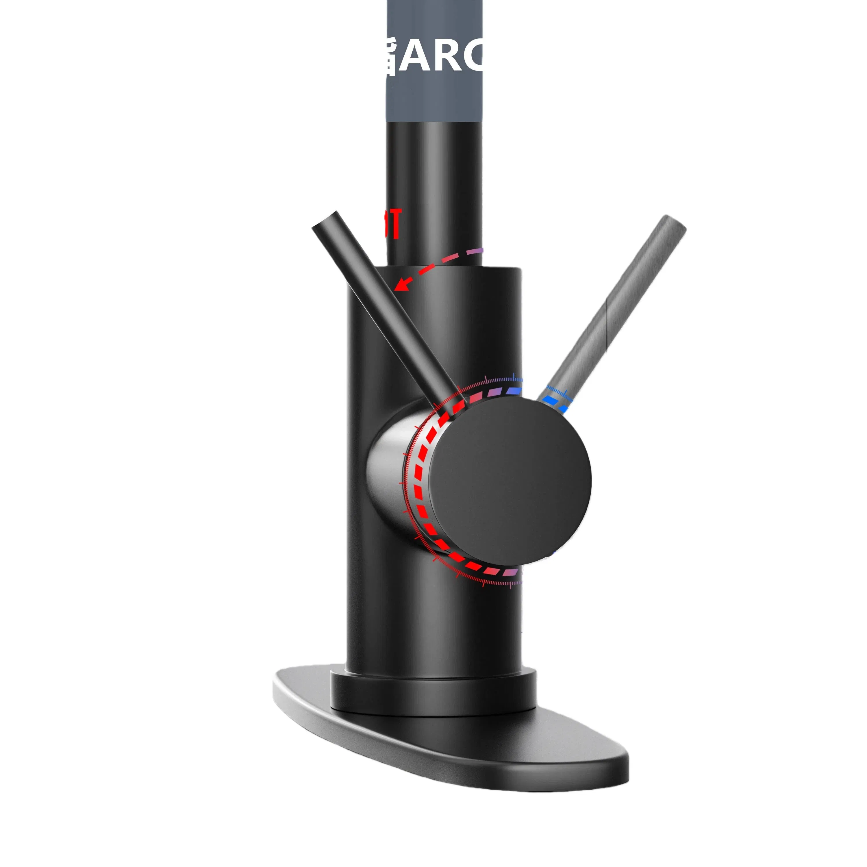 Black 304 Stainless Steel Kitchen Faucet for Export