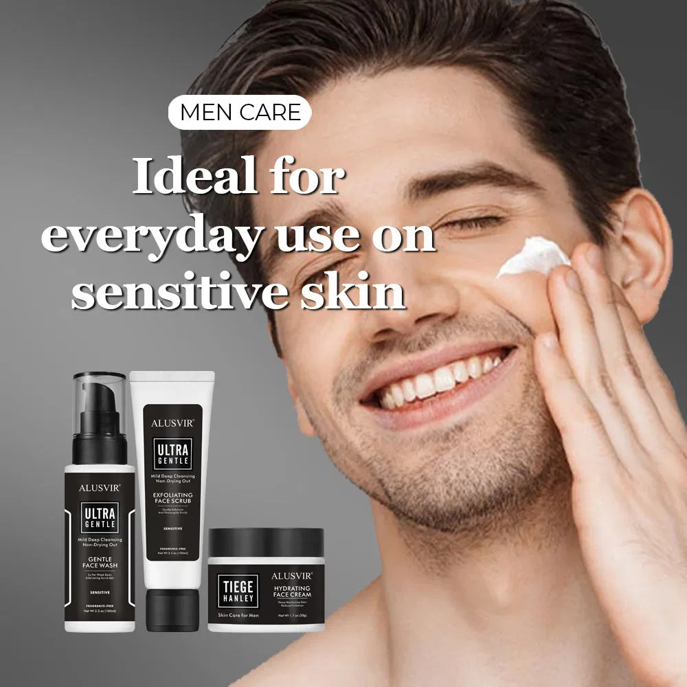Gentle Organic Facial Cleanser for Men Natural Exfoliating Formula for Clear Skin