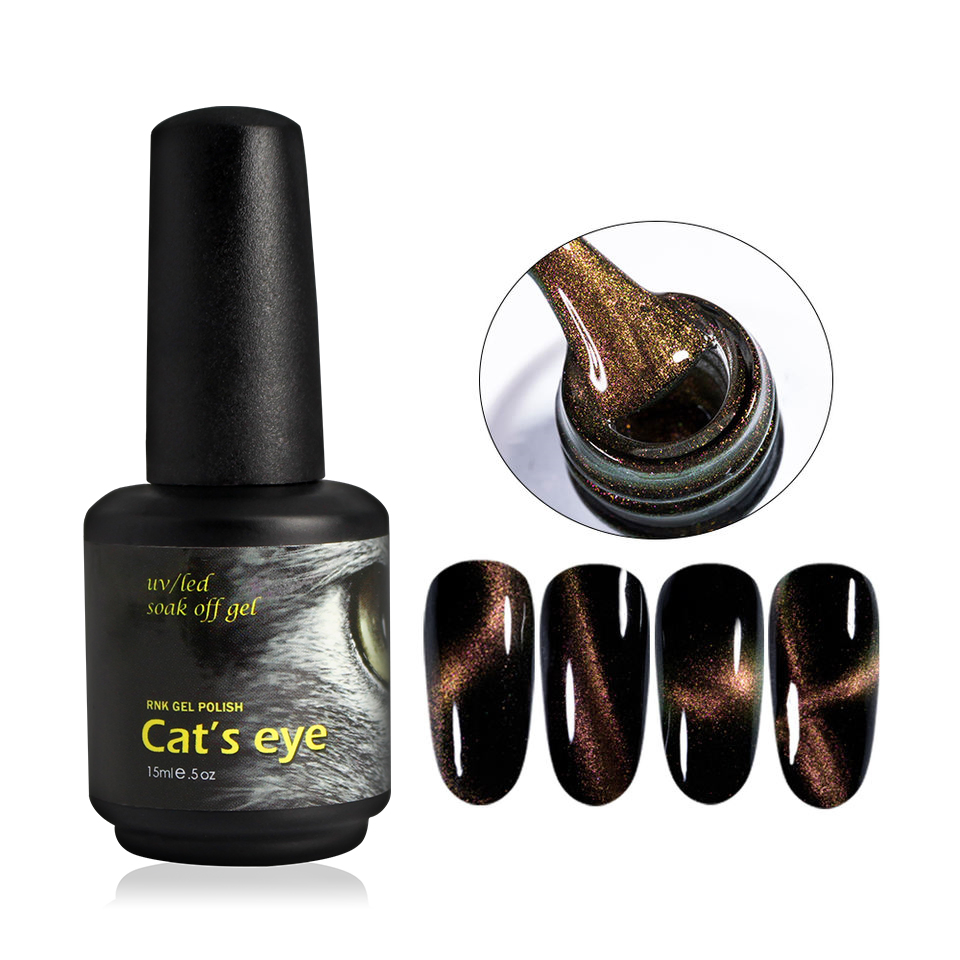 Roniki Free Sample Soak off UV Disco Gel Polish for Nails 3D/5D/9d Holgrafic Rainbow Laser Cat Eye Gel