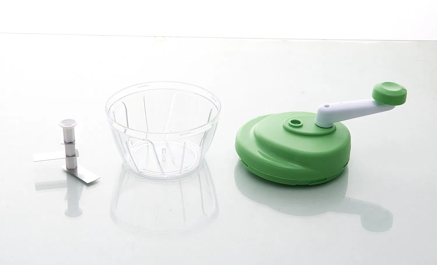 520ml Manual Hand-Powered Crank Vegetable Chopper Mincer Cutter with Clear Containerstring Chopper