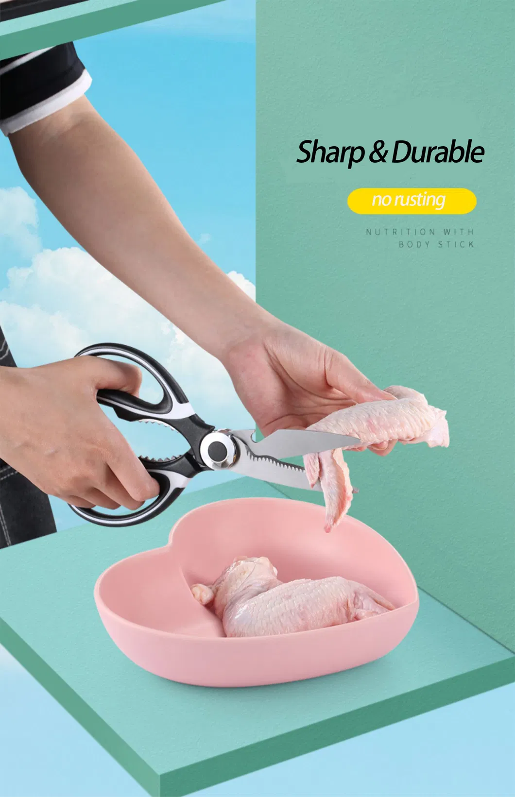 Useful Kitchen Home Office Stainless Steel Stationery Wholesale Scissors