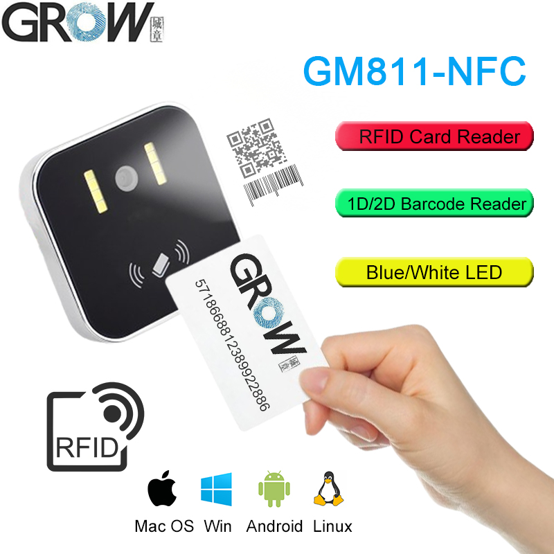 GM811-NFC RFID Card Reader with DC5V Uart 2D/1d Barcode Scanner