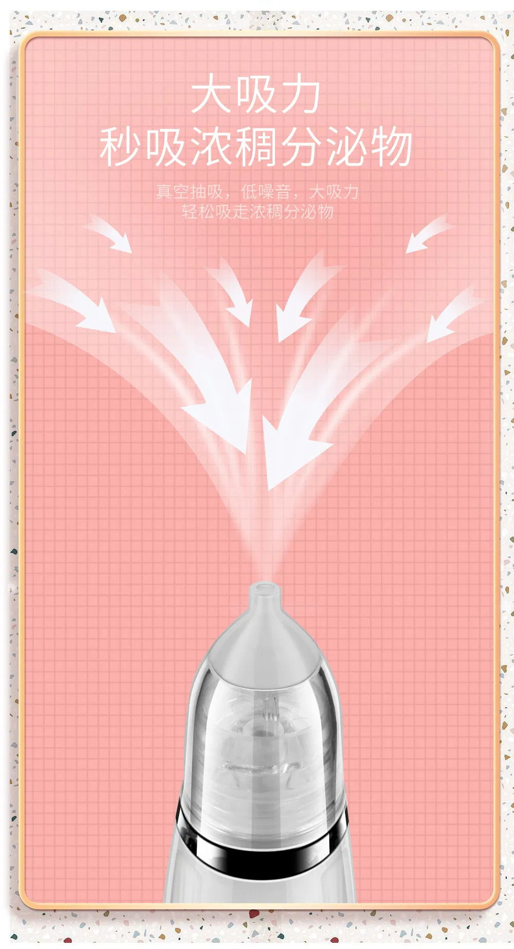 Top Baby Nose Vacuum Cleaner Electric BPA Free Silicon Nasal Aspirator for Newborn