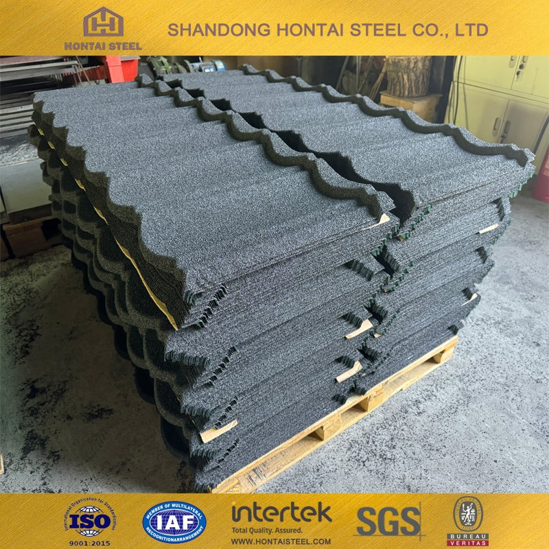 Каменные металлочерепицы HTS с цветным покрытием