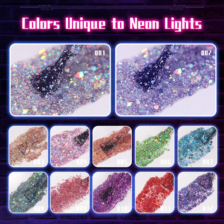R S Nail Neon Fairyland Gel Gel Polish Set 15ml Soak off UV Gel Nail Polish