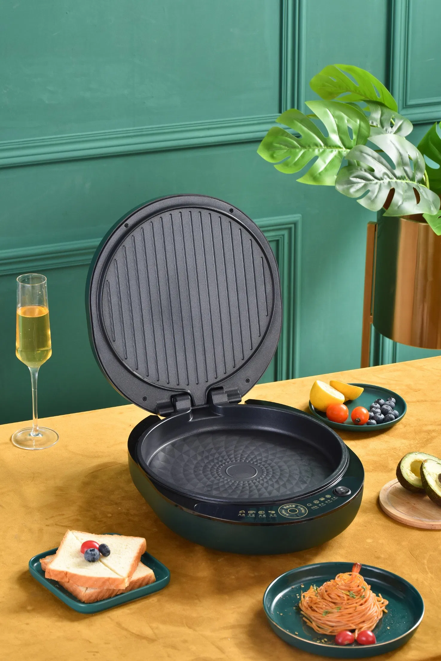 Griddle & Crepe Maker Double Electric Non-Stick Electric Pizza Pan