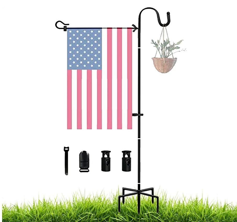 Hopesun Flag Stand Holder Plant Stand for Garden