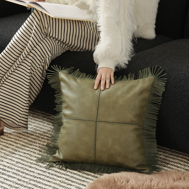 Stylish PU Cushion Cover for Modern Home Decor Needs