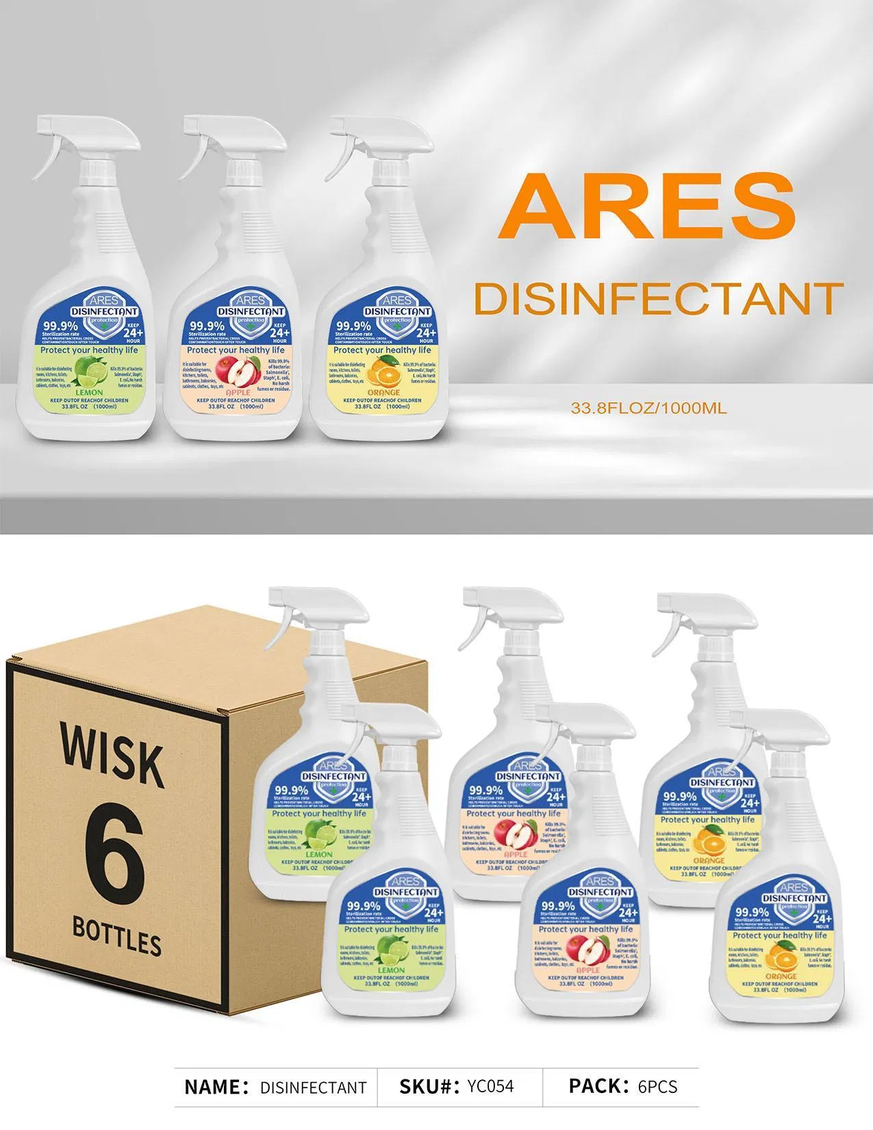 Ammonia Free Glass Cleaner, Professional Glass Cleaner for Household Cleaning