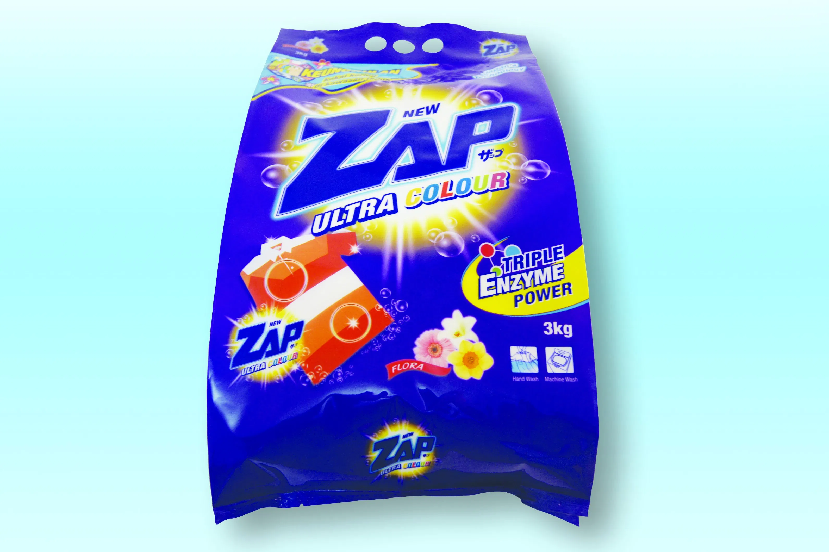 3kg High Quality Strong Stains Removal Household Laundry Washing Detergent Soap Powder